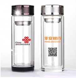 【中国联通+平安银行】双层玻璃广告杯定制案例